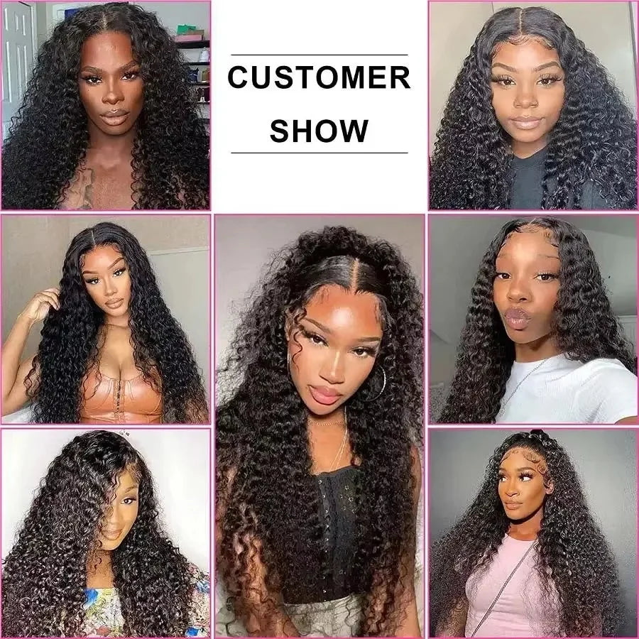 13x4/13x6 HD Lace Deep Wave Frontal Wig – 200% Density, 100% Human Hair, Up to 40 Inch