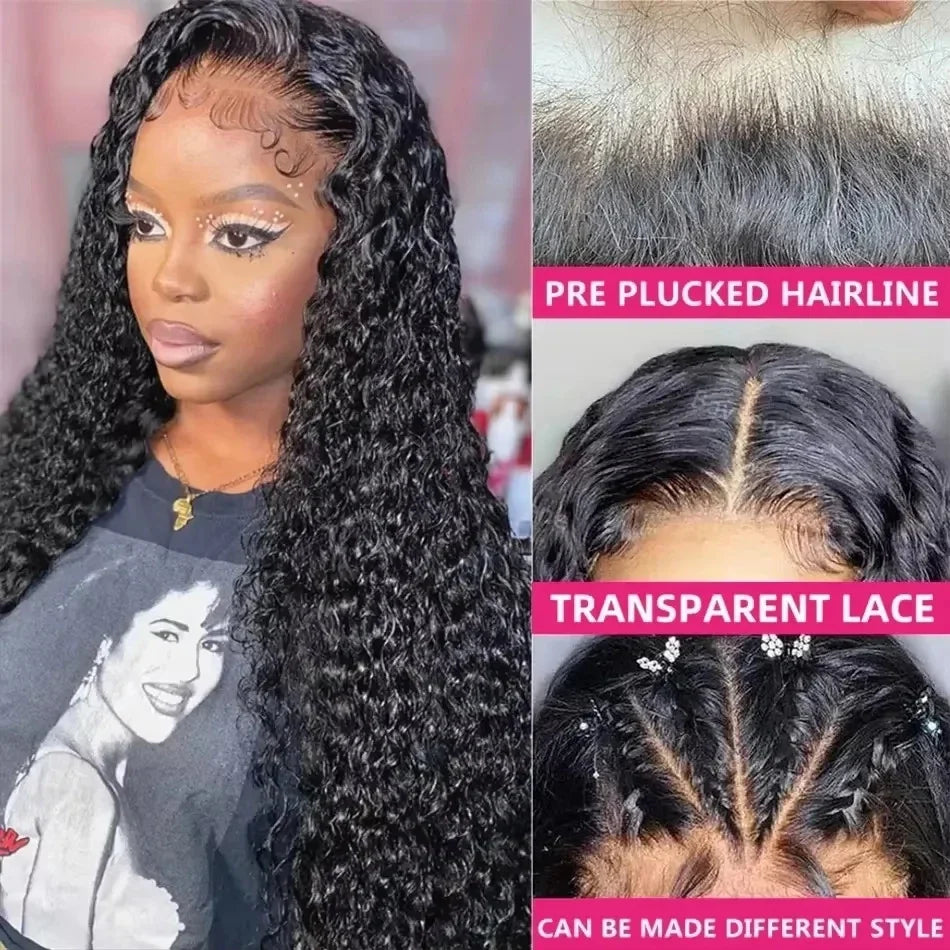 Deep Wave Glueless Lace Frontal Wig – Vietnamese Human Hair, Pre-Plucked, 5x5/13x4/13x6