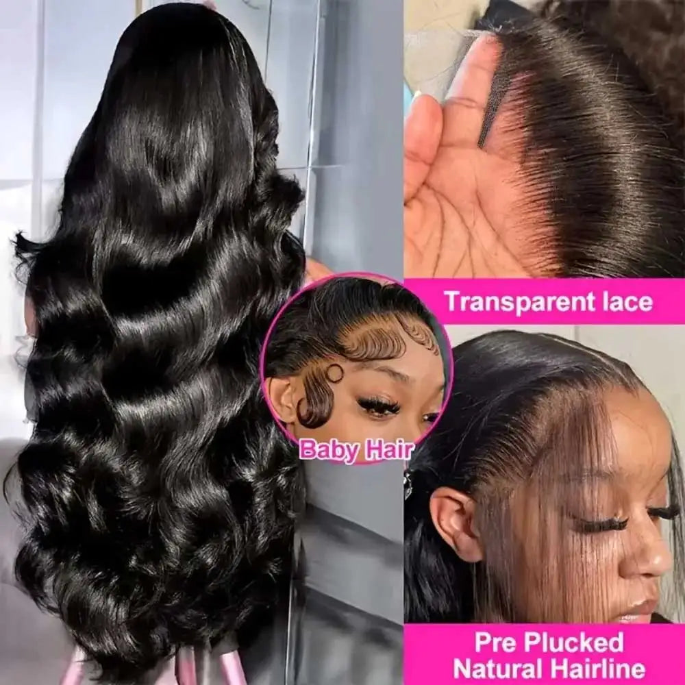 Raw Peruvian Body Wave Lace Wig – 250% Density, 13x4/13x6 HD Lace, 40–42 Inch