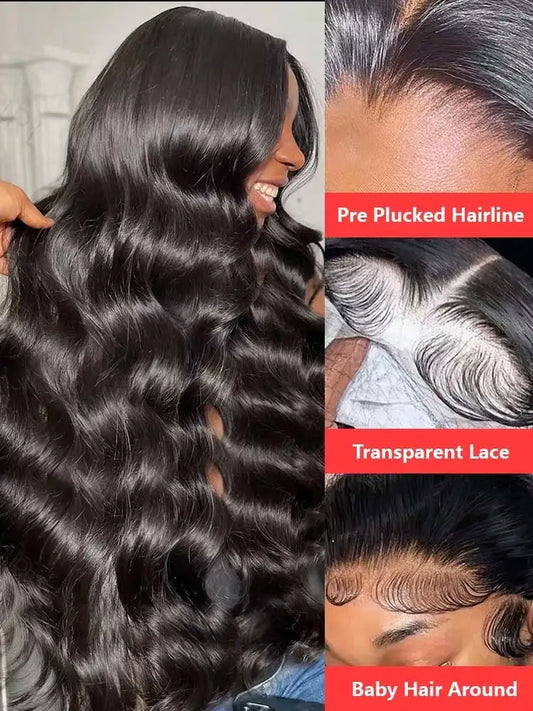 13x4/13x6 HD Lace Front Body Wave Wig – 100% Human Hair, 250% Density, 40–42 Inch