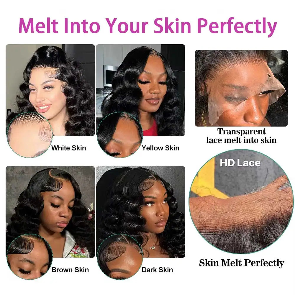 Loose Deep Wave Glueless Lace Wig – 13x4/13x6 HD Lace, Remy Human Hair, 40–42 Inch