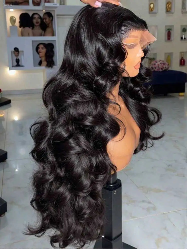 Raw Peruvian Body Wave Lace Wig – 250% Density, 13x4/13x6 HD Lace, 40–42 Inch