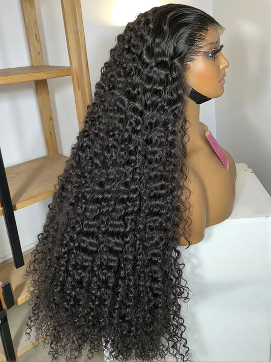 Burmese Raw Curly Lace Front Wig – 250% Density, 13x4/13x6 HD Lace, 30 Inch