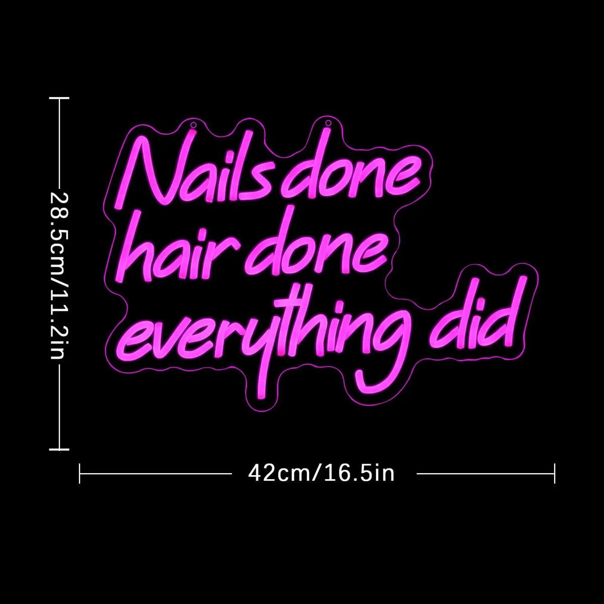 "Nail Done Hair Done Everything Did" Neon Sign Business Beauty Salon Barber Shop Makeup Hairdressing Shop Decoration Wall Light